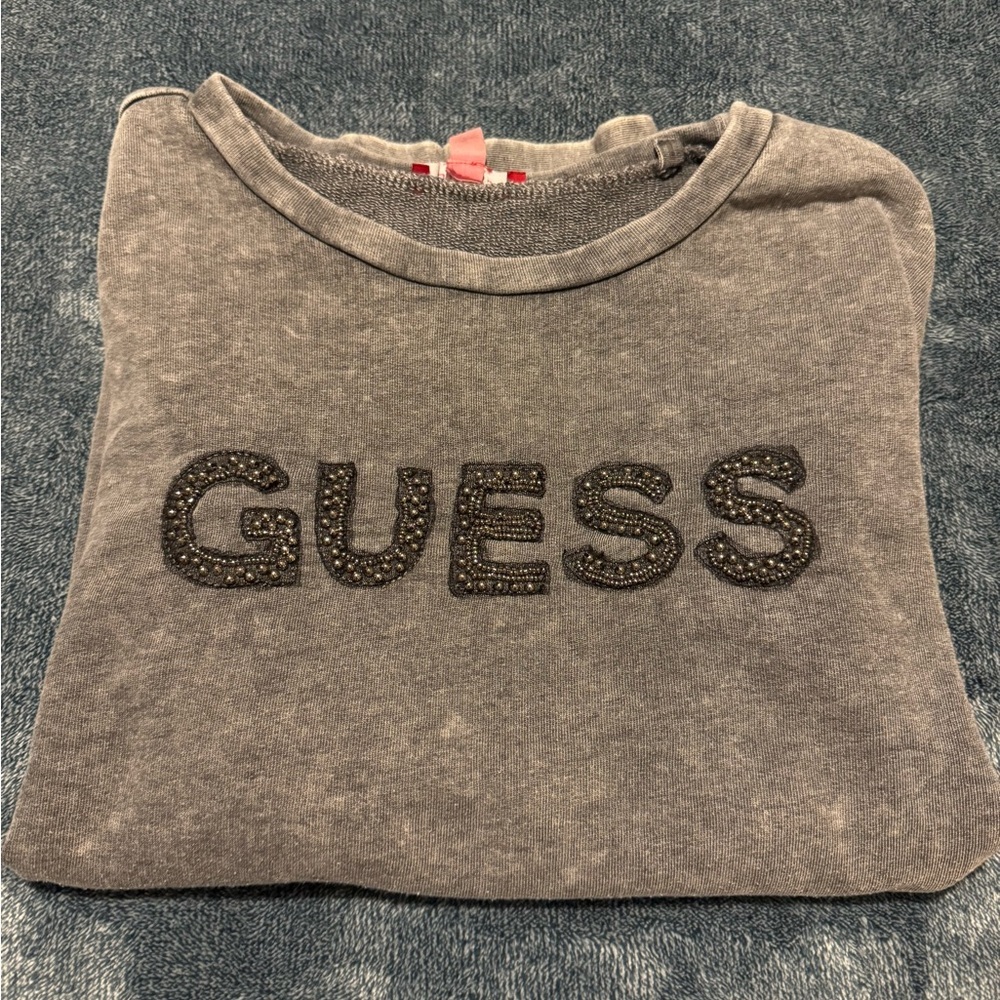 GUESS Gray Logo Crewneck